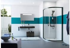 Kabina półokrągła 900 x 2000 mm VITALLE GARDA black edition