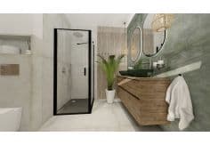 Drzwi VITALLE NOLA strona lewa 900 x 2000 mm czarne soft
